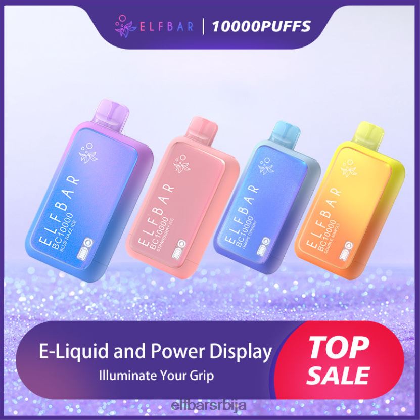 VD6B4210 Најбољи укус за једнократну употребу вапе бц10000 топ продаја ELFBAR плави разз лед