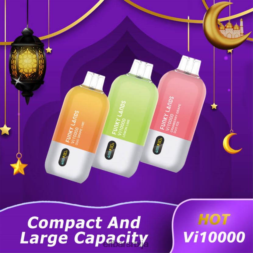 VD6B42158 функи ландс вапе ви10000 пуффс за једнократну употребу ELFBAR лед од боровнице