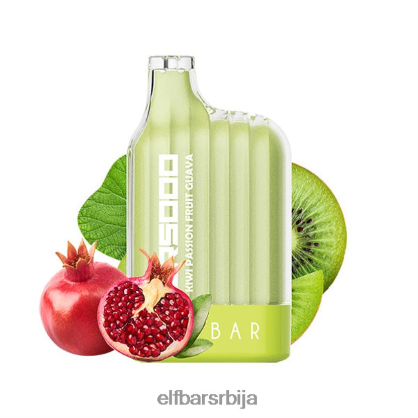 VD6B4231 цр5000 вапе за једнократну употребу 5000 пуффс ELFBAR киви маракуја гуава