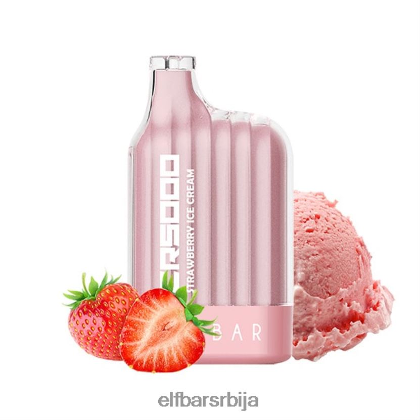 VD6B4232 цр5000 вапе за једнократну употребу 5000 пуффс ELFBAR сладолед од јагоде