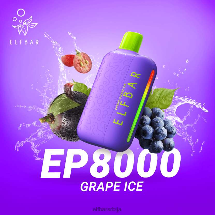 VD6B4259 Вапе за једнократну употребу нове еп8000 пуффс ELFBAR грожђани лед