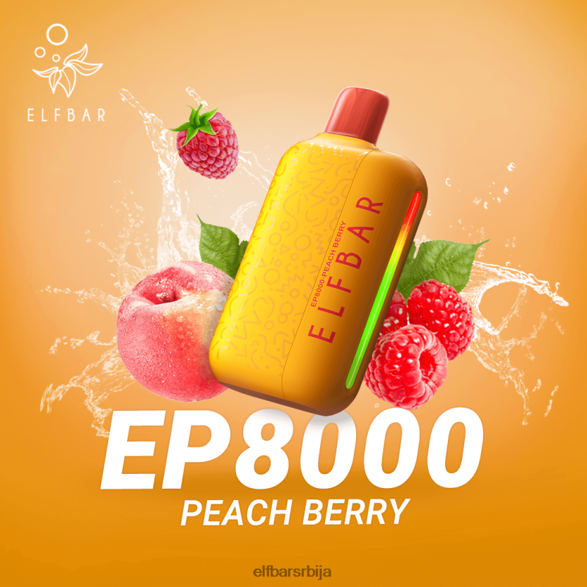 VD6B4264 Вапе за једнократну употребу нове еп8000 пуффс ELFBAR бобица брескве