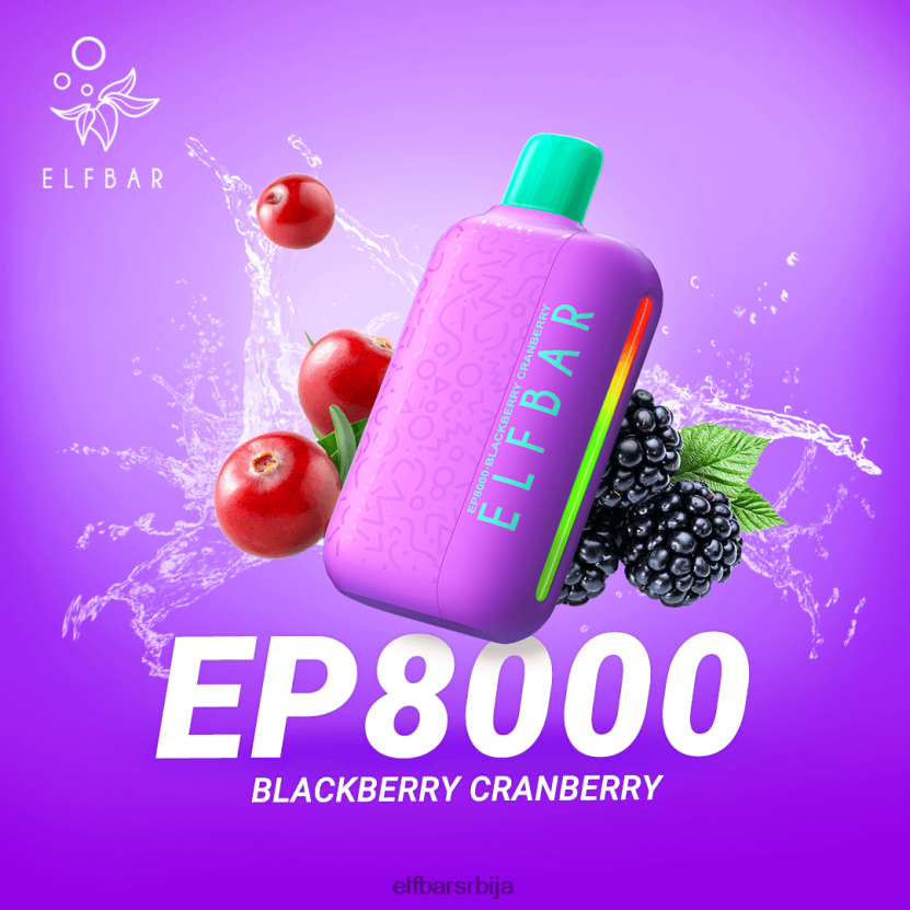 VD6B4267 Вапе за једнократну употребу нове еп8000 пуффс ELFBAR купина брусница
