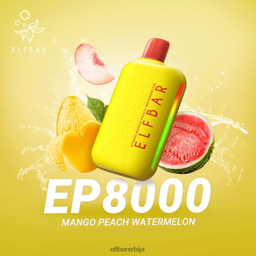 VD6B4271 Вапе за једнократну употребу нове еп8000 пуффс ELFBAR манго бресква лубеница