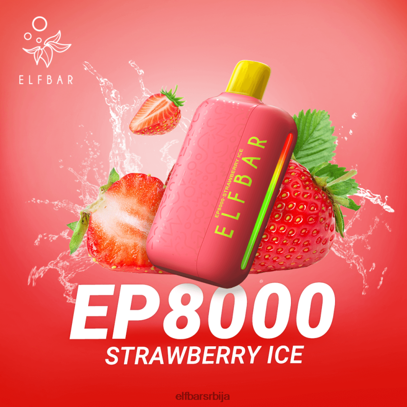 VD6B4276 Вапе за једнократну употребу нове еп8000 пуффс ELFBAR лед од јагоде