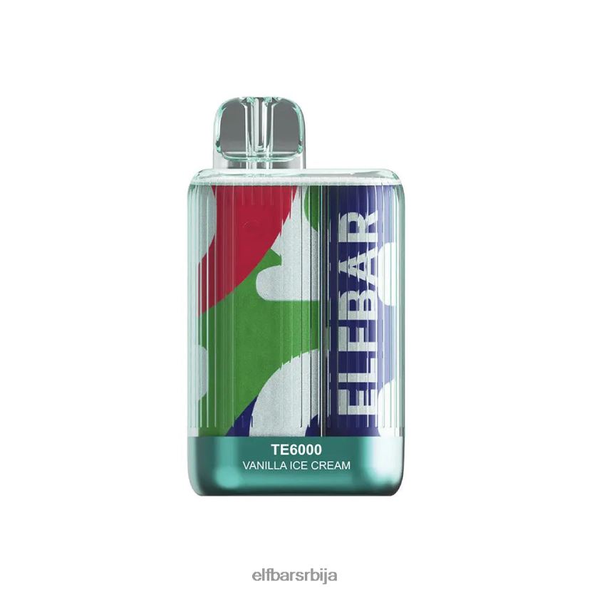 VD6B4279 вапе те6000 пуффс за једнократну употребу ELFBAR ванила сладолед