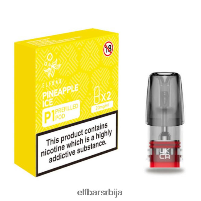 BH6XH4151 елфбар мате 500 п1 напуњене махуне - 20мг (2 паковања) лед од ананаса