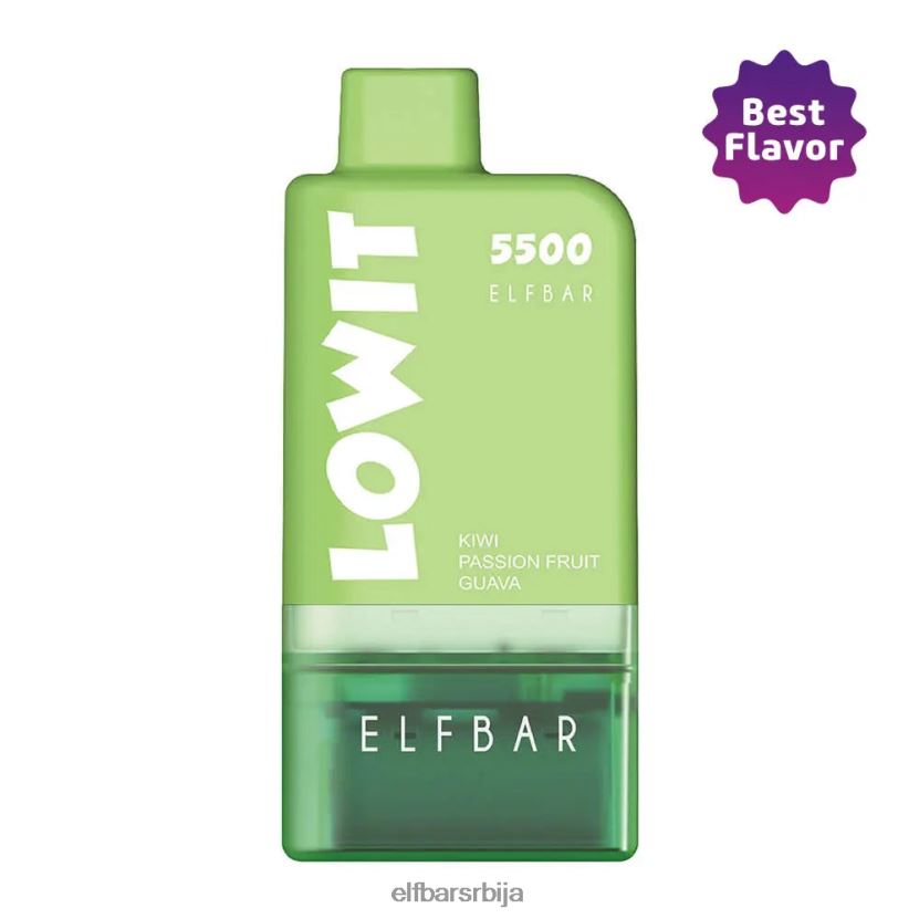 VD6B42136 пуњени комплет махуна ловит 5500 2% ниц киви маракуја гуава ELFBAR киви маракује гуава махуна+зелена батерија