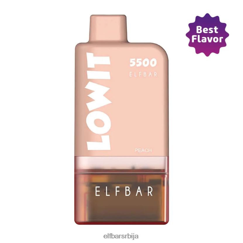 VD6B42137 напуњени комплет махуна ловит 5500 2% ниц брескве ELFBAR махуна брескве + браон батерија