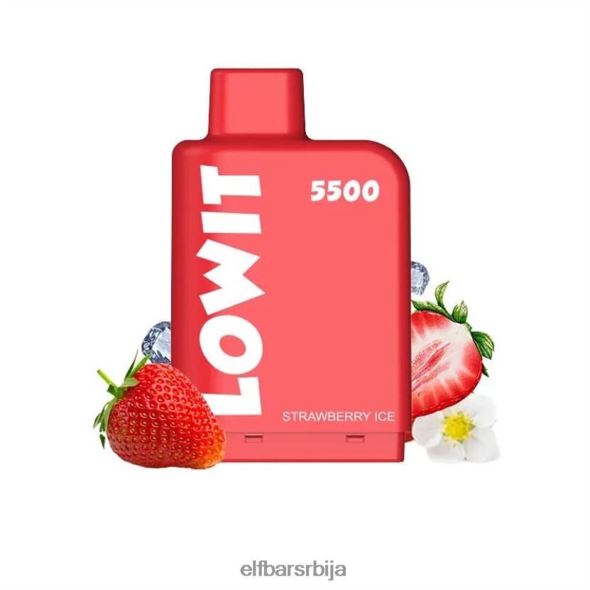 VD6B42140 напуњена махуна ловит 5500 пуффс 2% ниц ELFBAR лед од јагоде