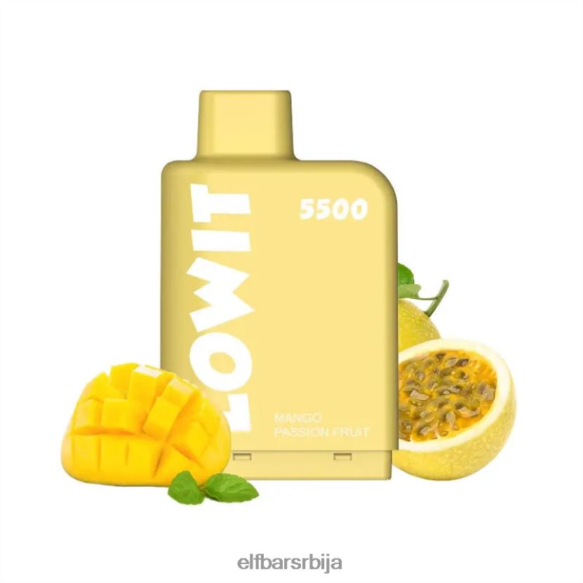VD6B42146 напуњена махуна ловит 5500 пуффс 2% ниц ELFBAR манго маракуја